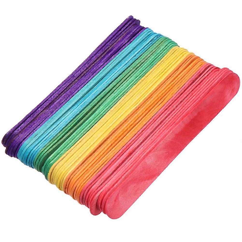 Creative Wooden Sticks for Popsicle Making 400Pcs Assorted Color Bundle