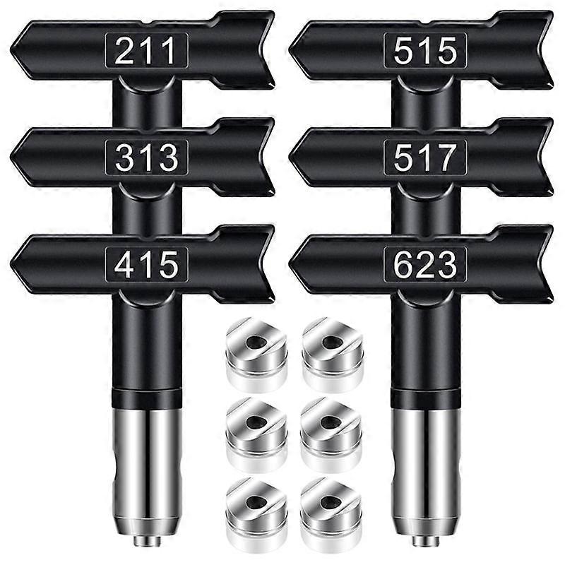 Sprayer Tips,6Pcs Airless Paint Sprayer Tips Reversible Sprayer Tips for Airless Paint Sprayer Machine Sprayer Nozzles