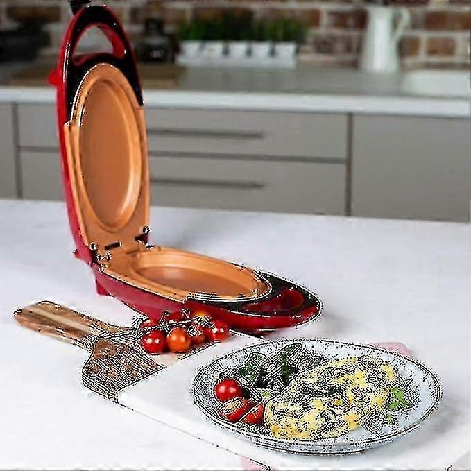 Omelette Pan - Portable Electric Griddle - Two Plate Omelet Pan Non-stick Coating