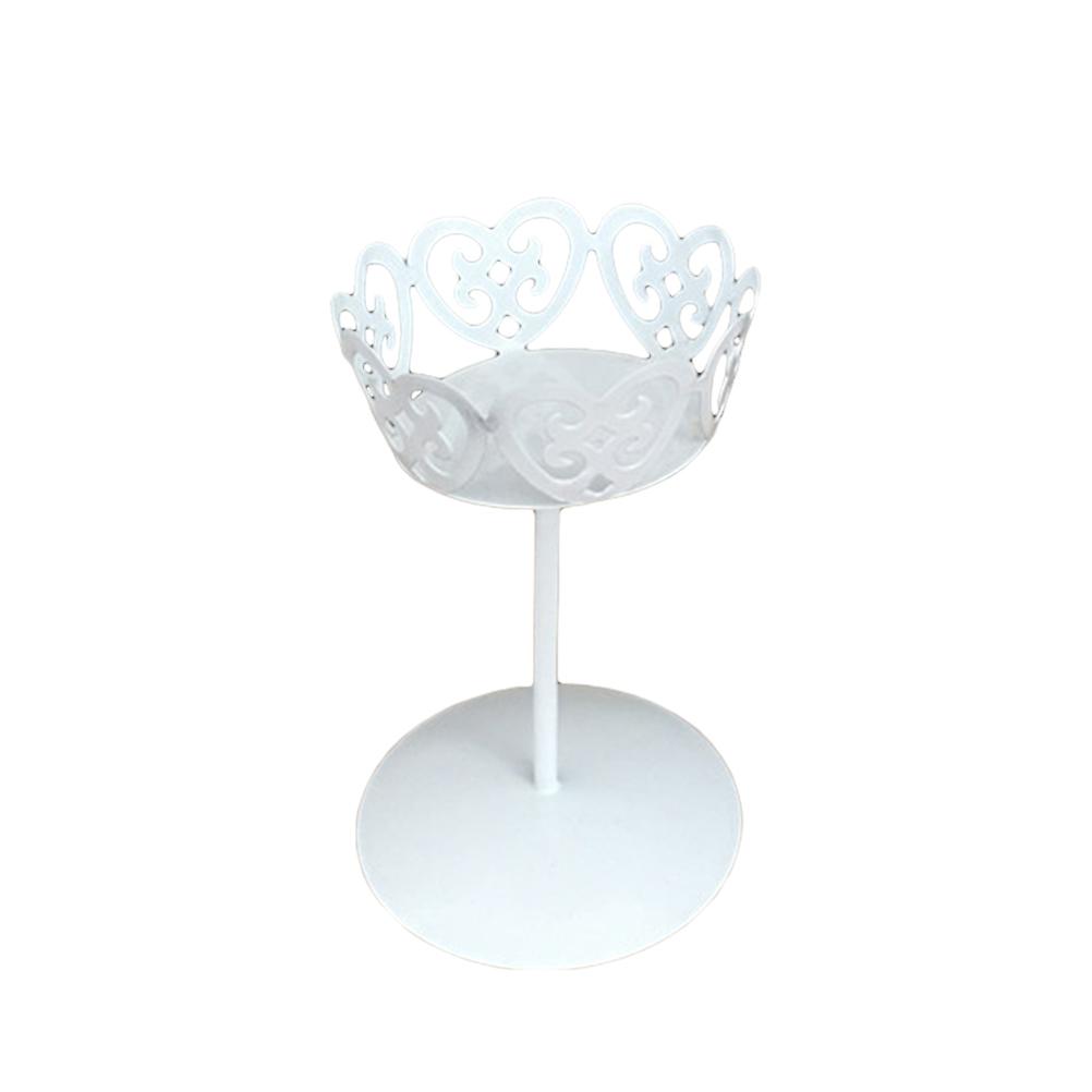 Cake Stand Holder Elegant Iron Cake Stand for 2Pcs White