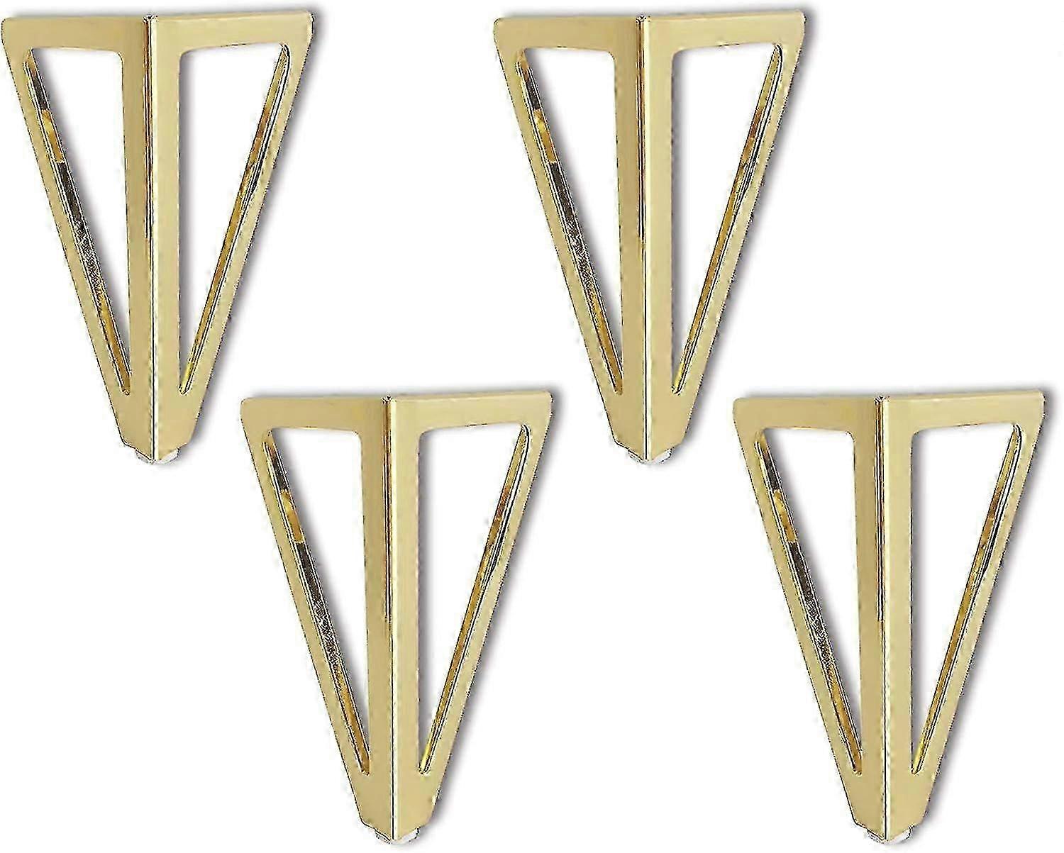 Set of 4 15cm Replacement Furniture Legs Triangular Black 25-26