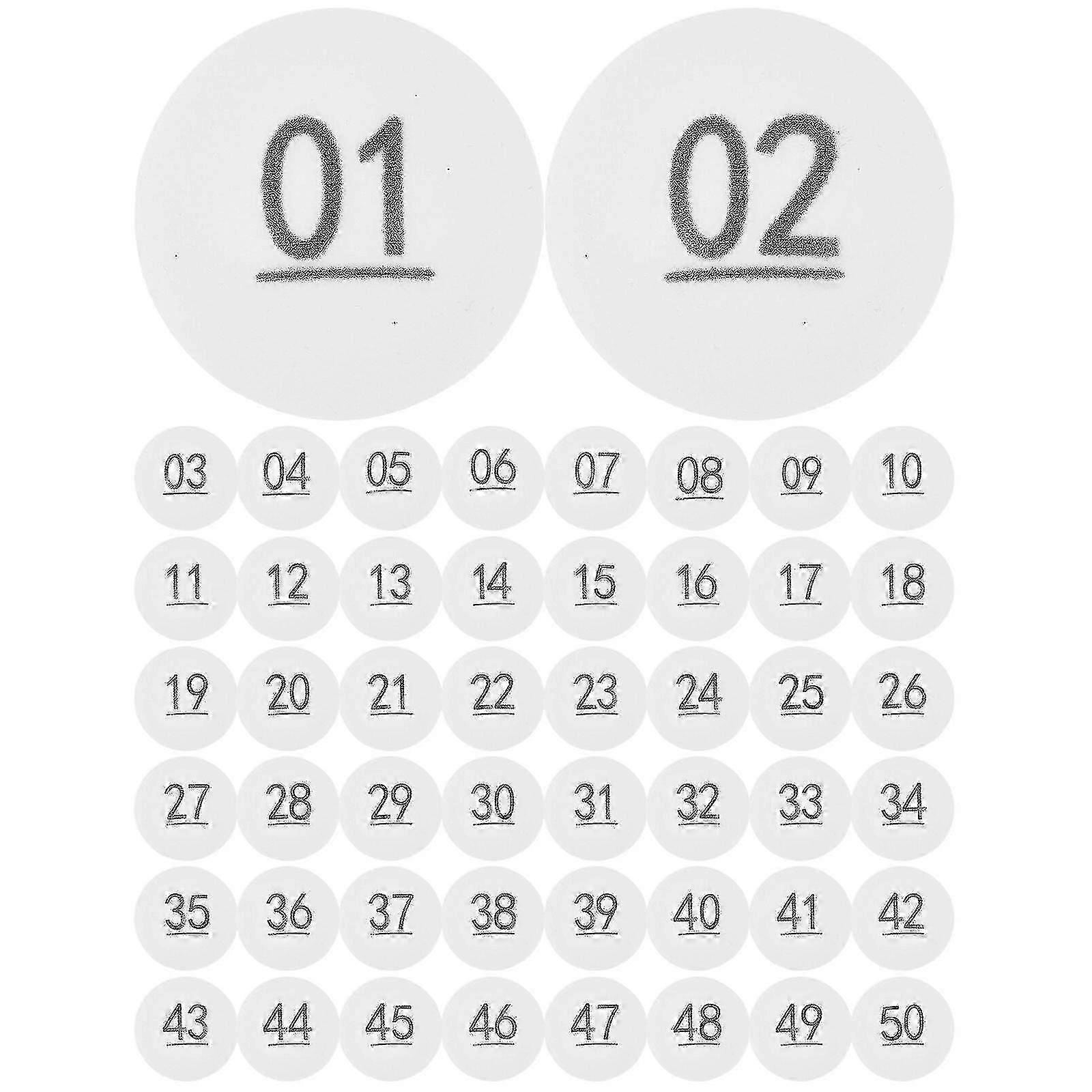 50pcs Number Lottery Balls for Party Games and Entertainment