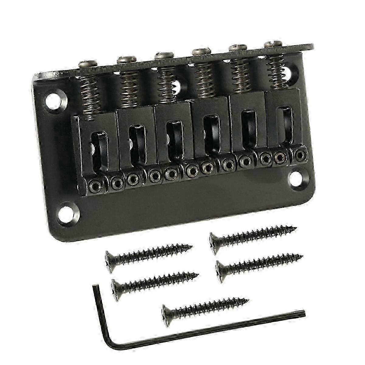 New Chrome 6-String Guitar Bridge Saddles with Screws Replacement for Top Load Bridge A and Accessories