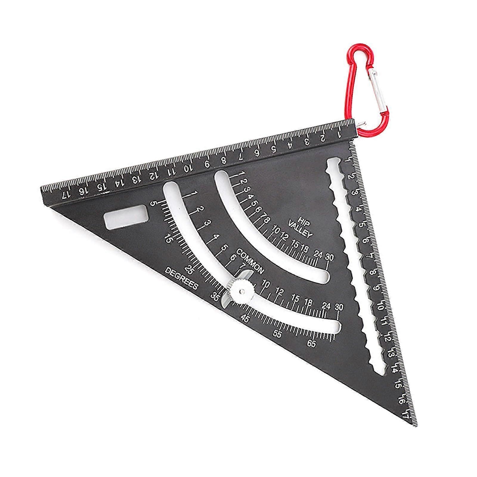 Carpenter Square Adjustable Ruler Aluminum Framing Woodworking Tool, Combination With Hook