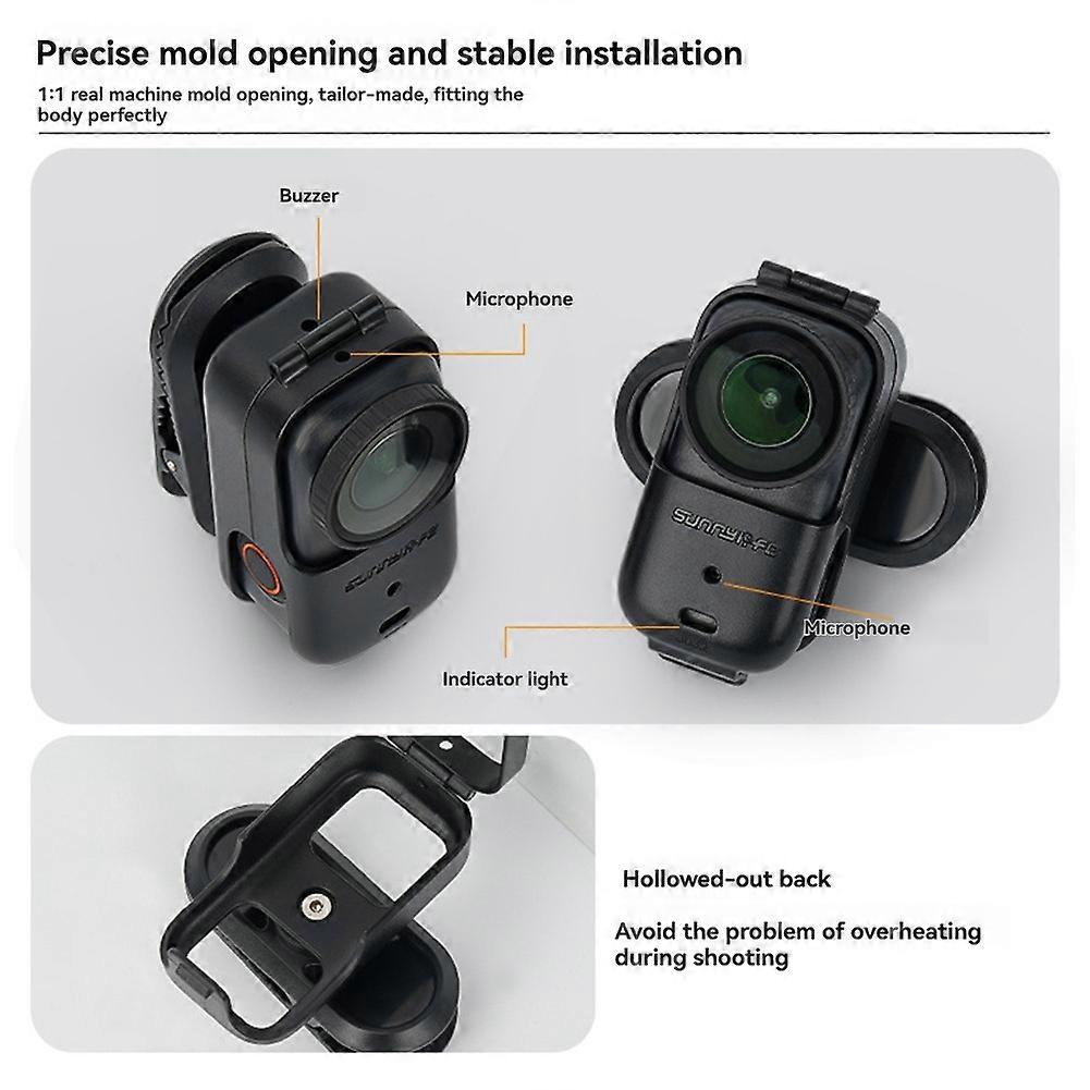 Sunnylife for Osmo Nano Camera Cap Clip Mount 360° Rotating Quick-Release Backpack Attachment for Sports Travel & Vlogging