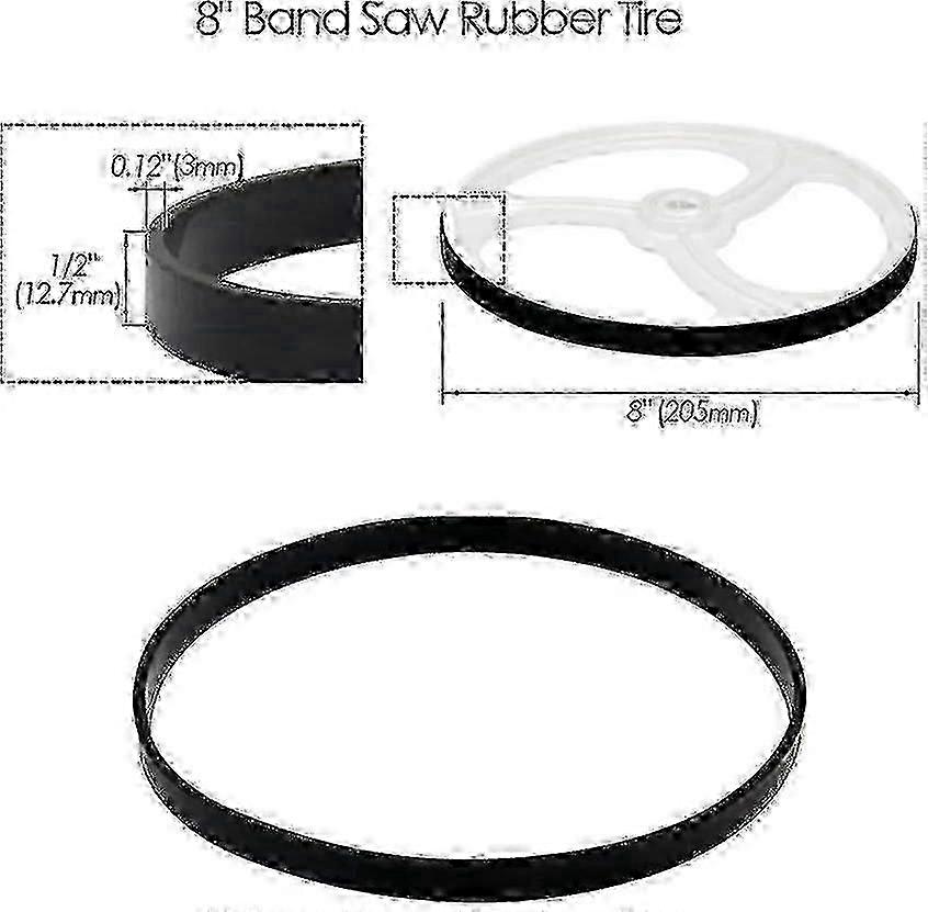 Pneu de serra de fita para carpintaria de 8-14 polegadas com elástico e roda de rolagem