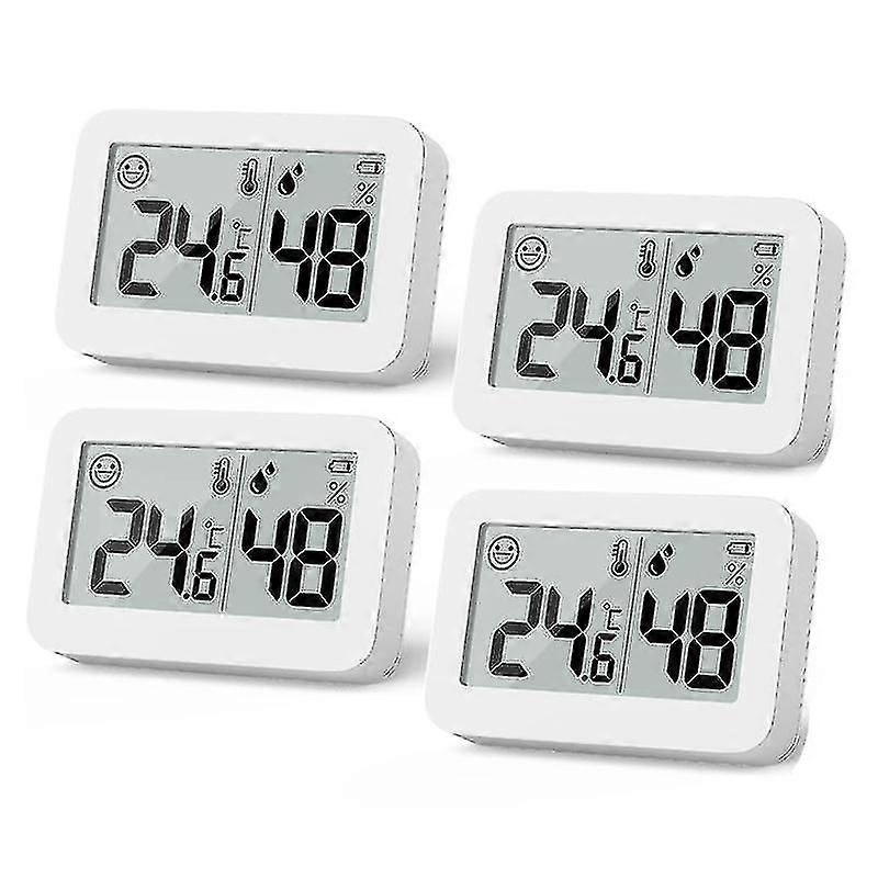 4-pack Mini Hygrometer Binnenthermometer, Vochtigheidsmeter