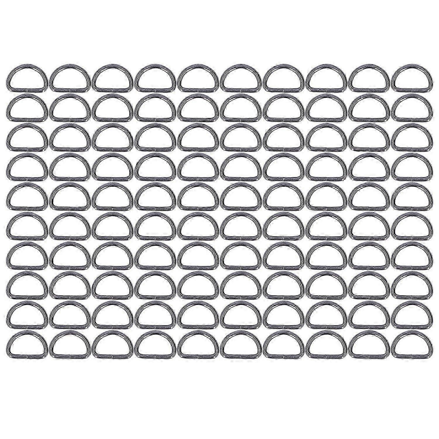 100pcs D Rings Durable Wearable Easy Replaceable Convenient Practical Compact Bag Buckles for Neckla