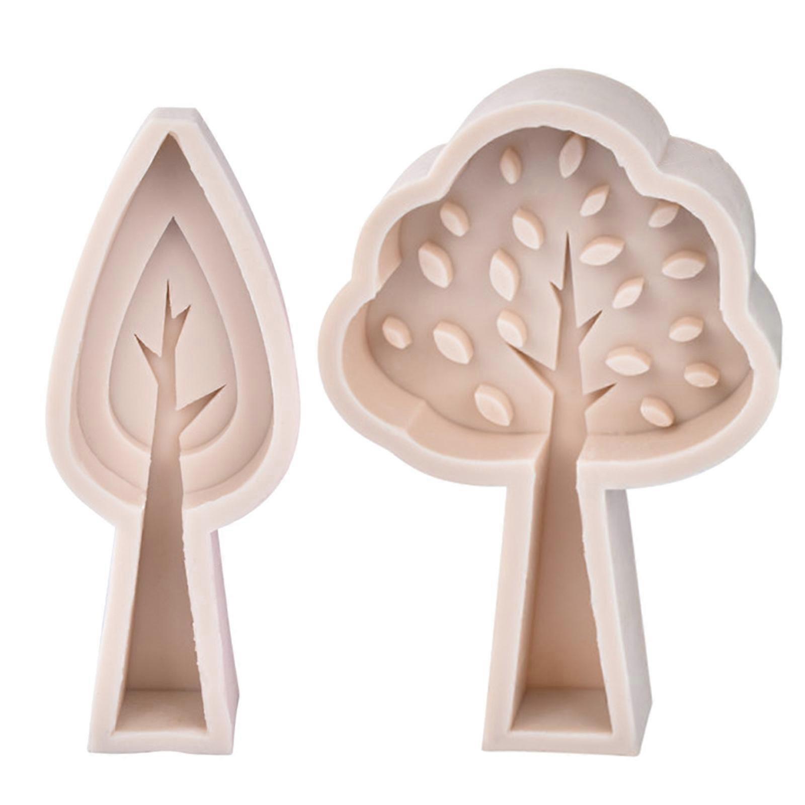 Tree Leaf Candle Mold Silicone Mold Handmade Soap Gypsum Resin Crafts Making Supplies DIYs Chocolate Cake Baking Tool Multicolor