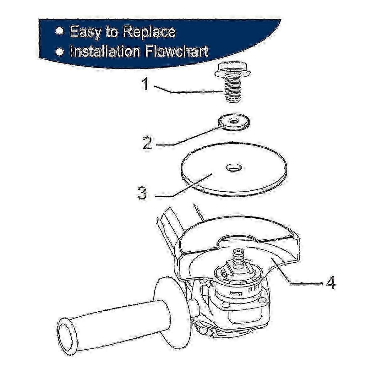 Steel Outer Clamp Washer with Circular Saw Blade Bolt for DCS372 DCS390 Cutting Machines, Edition 0617 Hwy