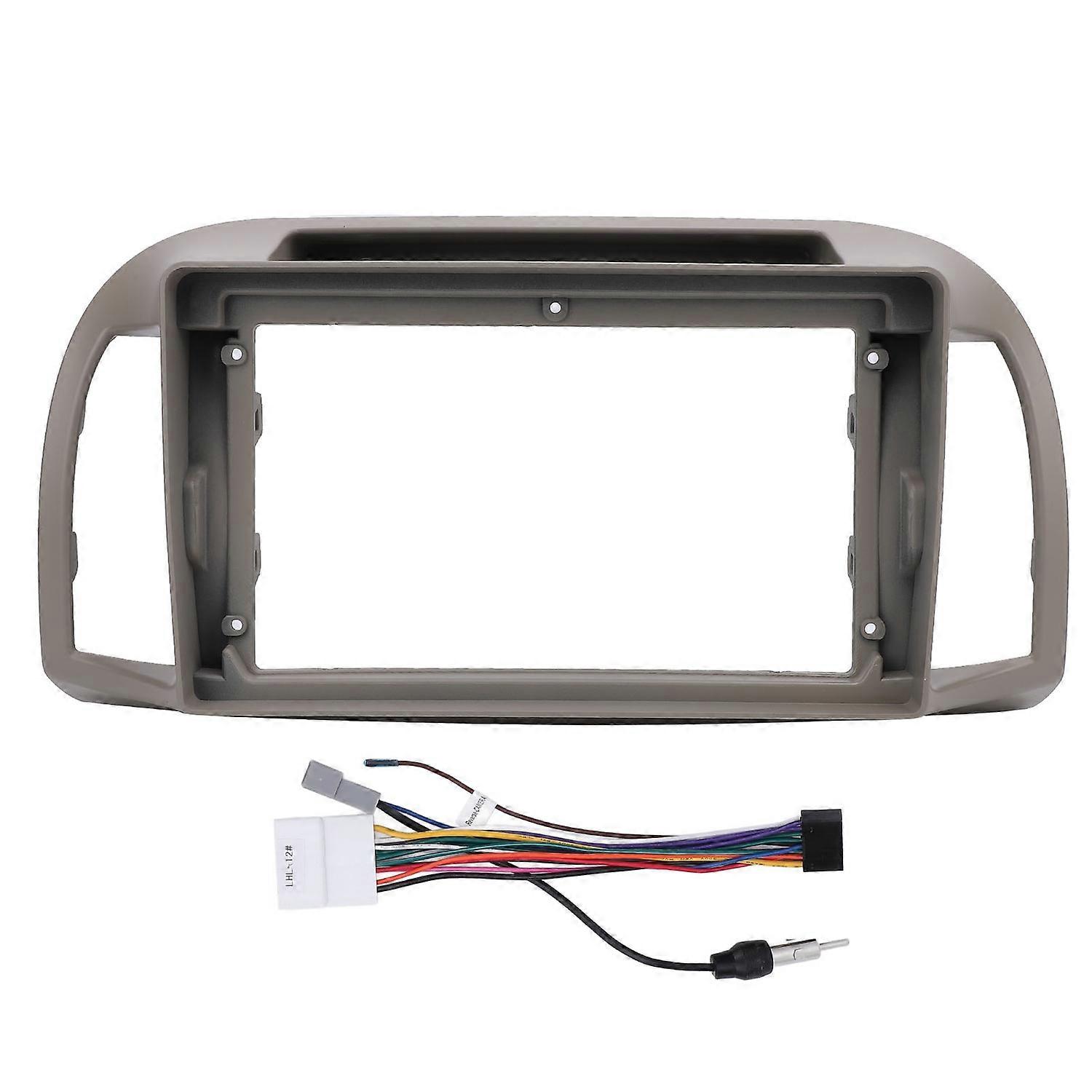 Navigation Panel Frame 9in 2Din Stylish Car Radio Stereo Dash Panel Trim Replacement for Micra March