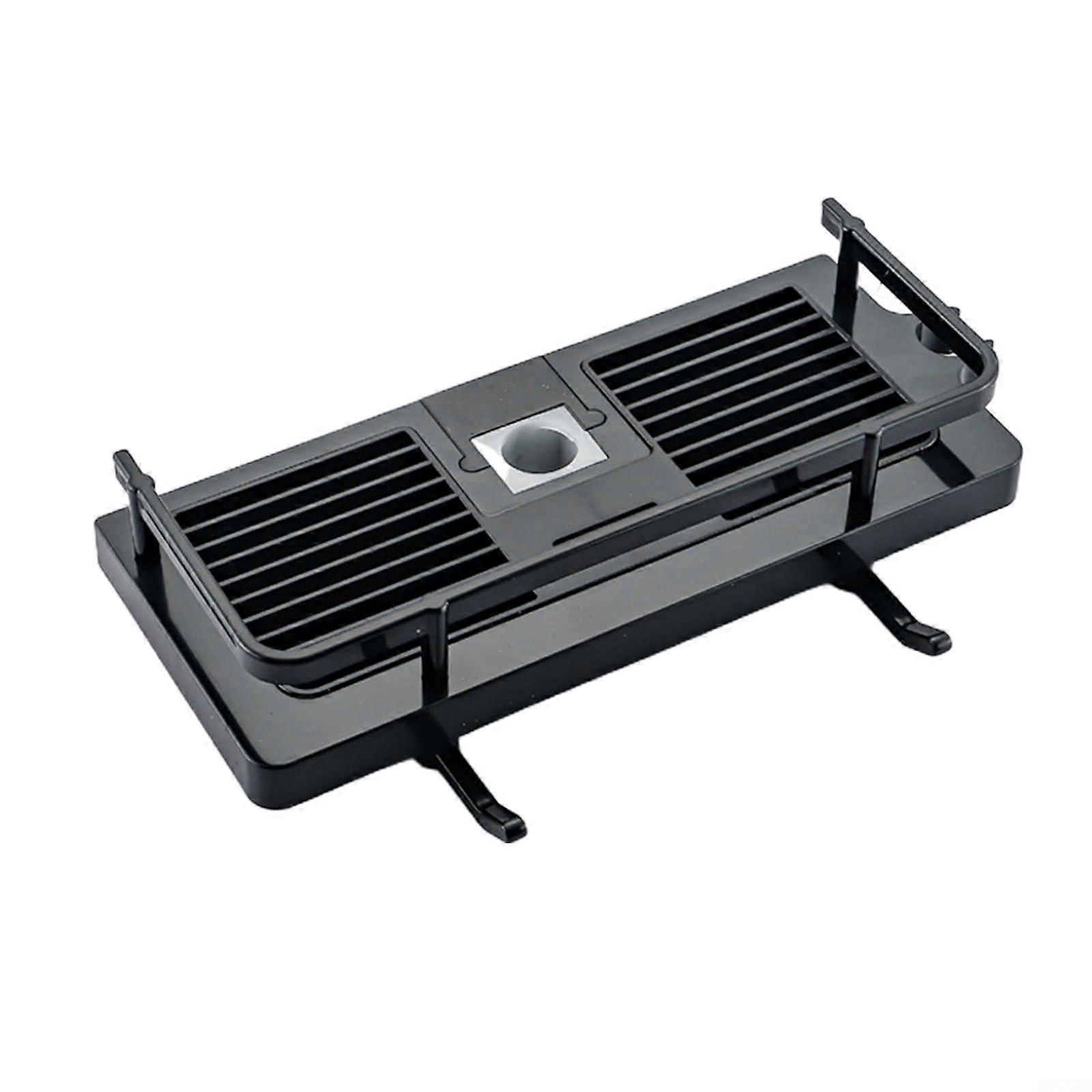 No Drilling Shower Shelf For Shower Rail, Upgraded ABS Material, Black, Round Hole