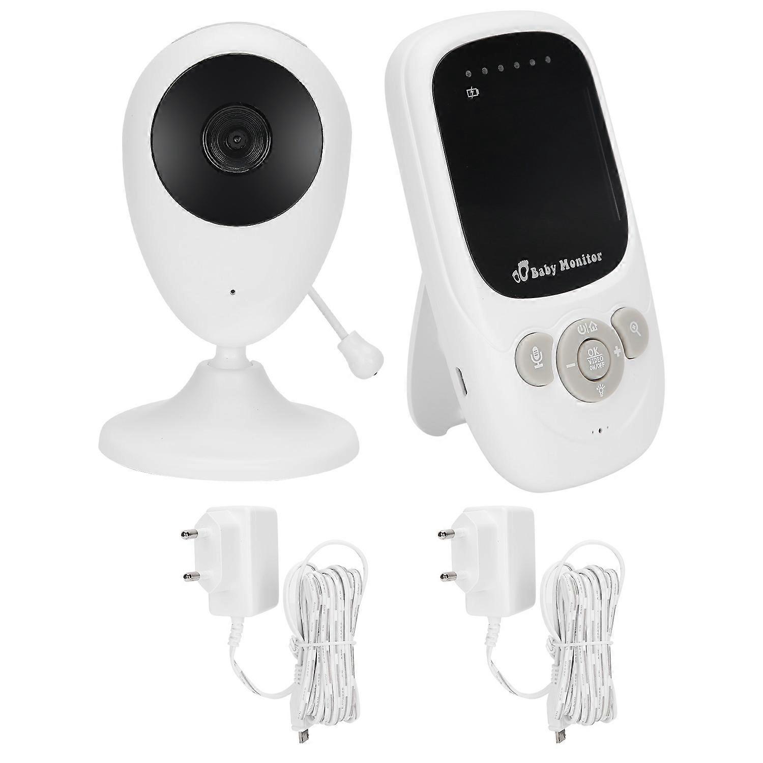 2.4G Wireless Baby Monitor Music Function Temperature Monitor Video Baby Monitor 100‑240VEU Plug