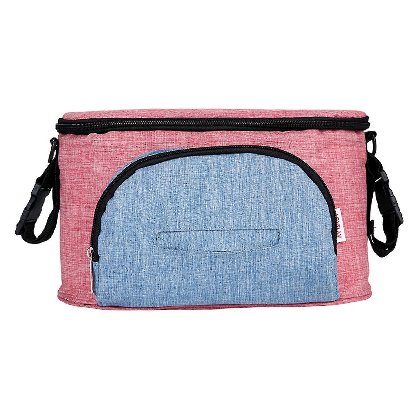 Universal Baby Stroller Organizer,Waterproof Stroller Caddy with Cup Holder None-Slip Secure Hooks Fit Most Strollers  Red