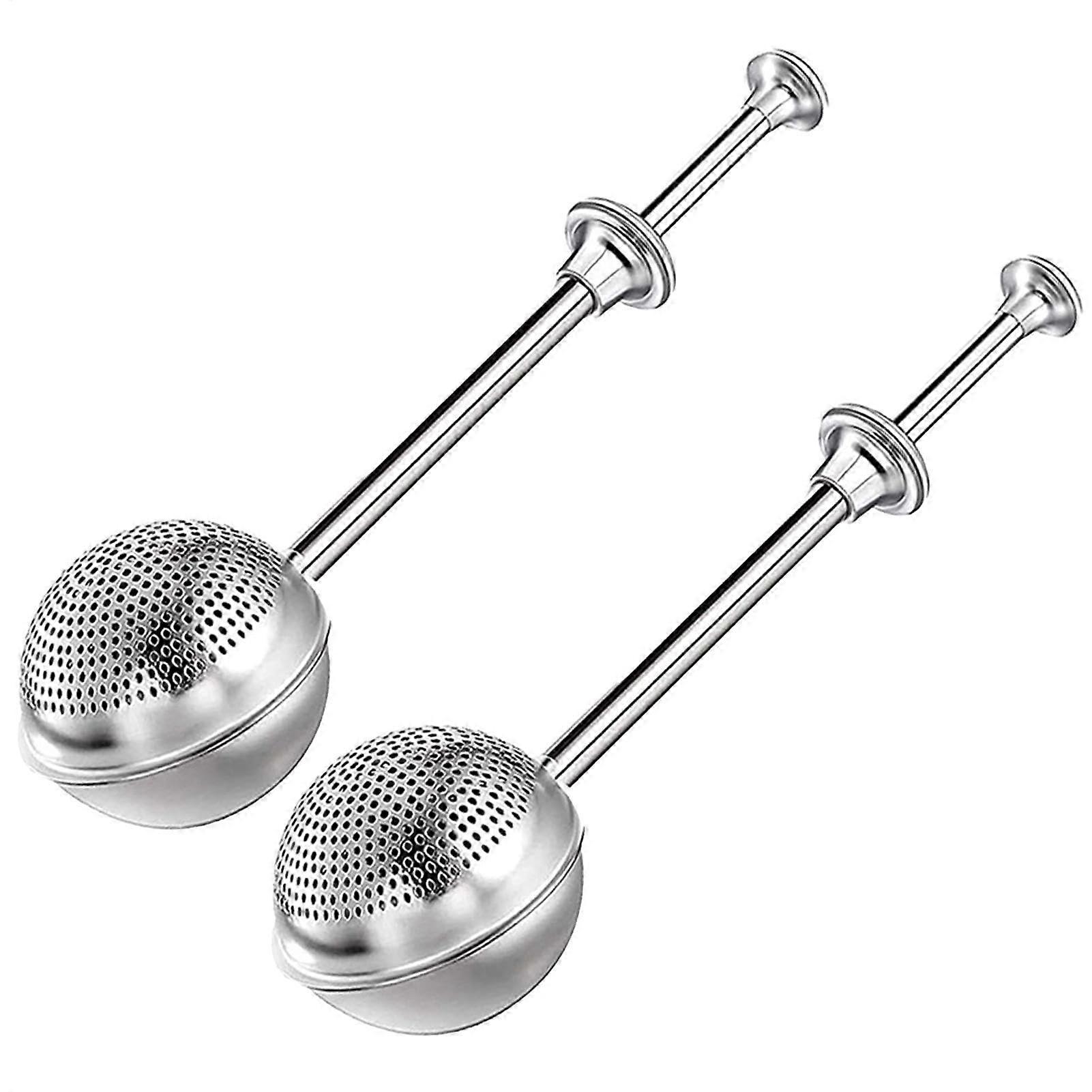 Stainless Steel Sugar Shaker Set of 2 with Fine Mesh Tea and Spice Strainer for Baking