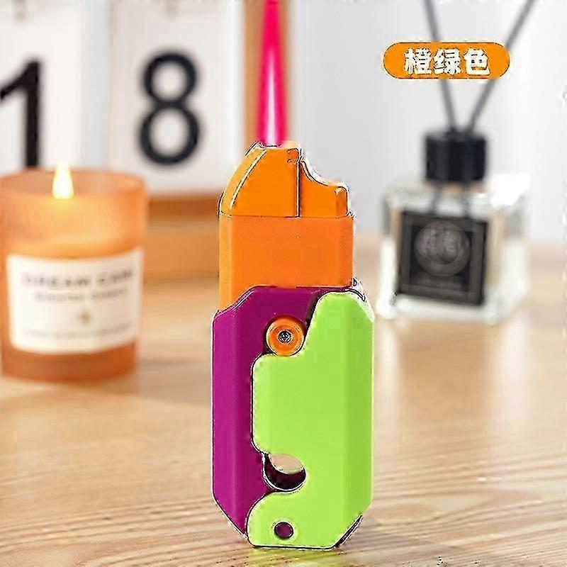 Radish lighter creative windproof red flame decompression toy gravity radish inflatable lighter