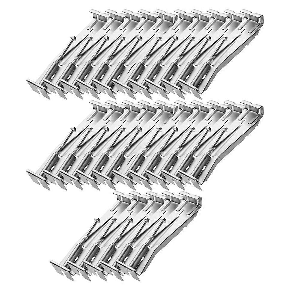 25-Pack 5" Gutter Hangers, Pre-Assembled Aluminum Rain Gutter Hangers with Screws for Easy Installation and Support