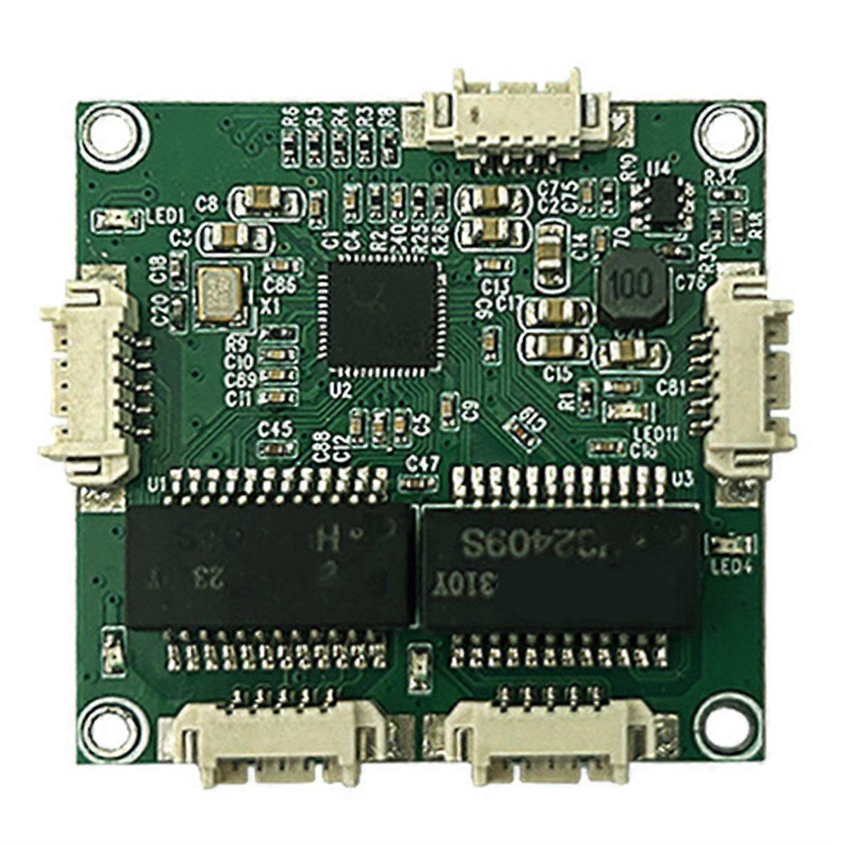 38mm Industrial Ethernet Switch Industrial 4 Port 10/100M Network Ethernet Switch 5V/12V Power Inpu