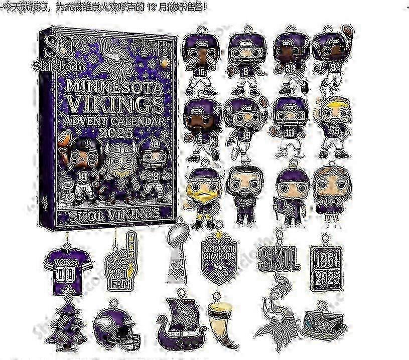 Minnesota Vikings Advent Blind Box Weihnachtsbaumschmuck Acryl Anhänger