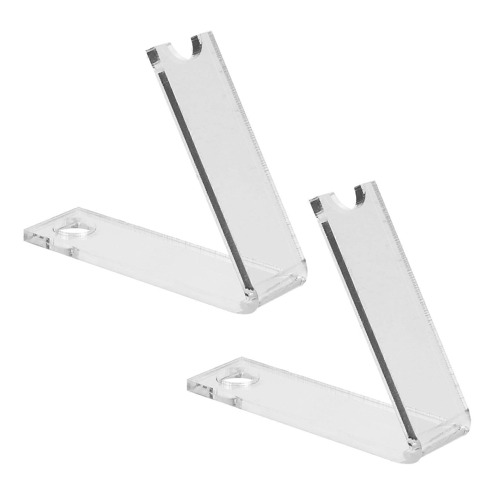 Makeup Brush Storage Holder Acrylic Display Rack for 4Pcs Single-Hole