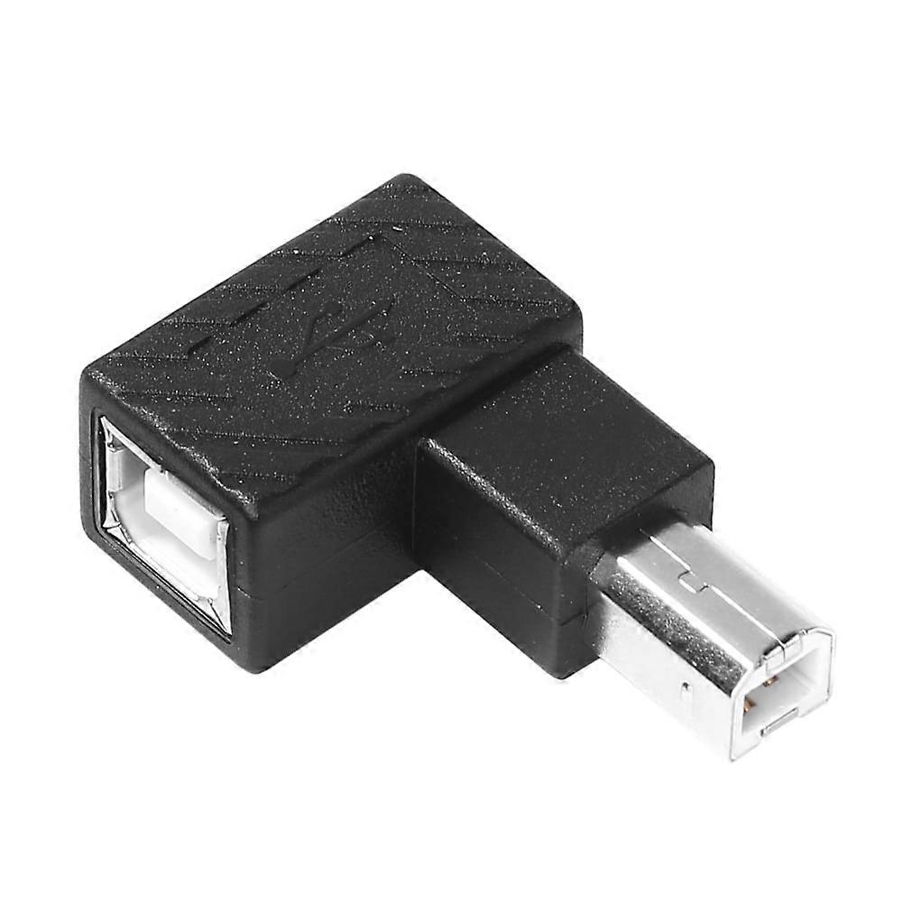 jixopn 90 Degree Right Angled USB Type B Extension Plug Converter for Printer Scanner
