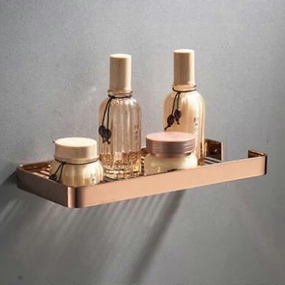 Wall Mounted Corner Shower Caddy Solid Brass Rustproof Bathroom Shelf with Soap Dish and Hooks Silver Single