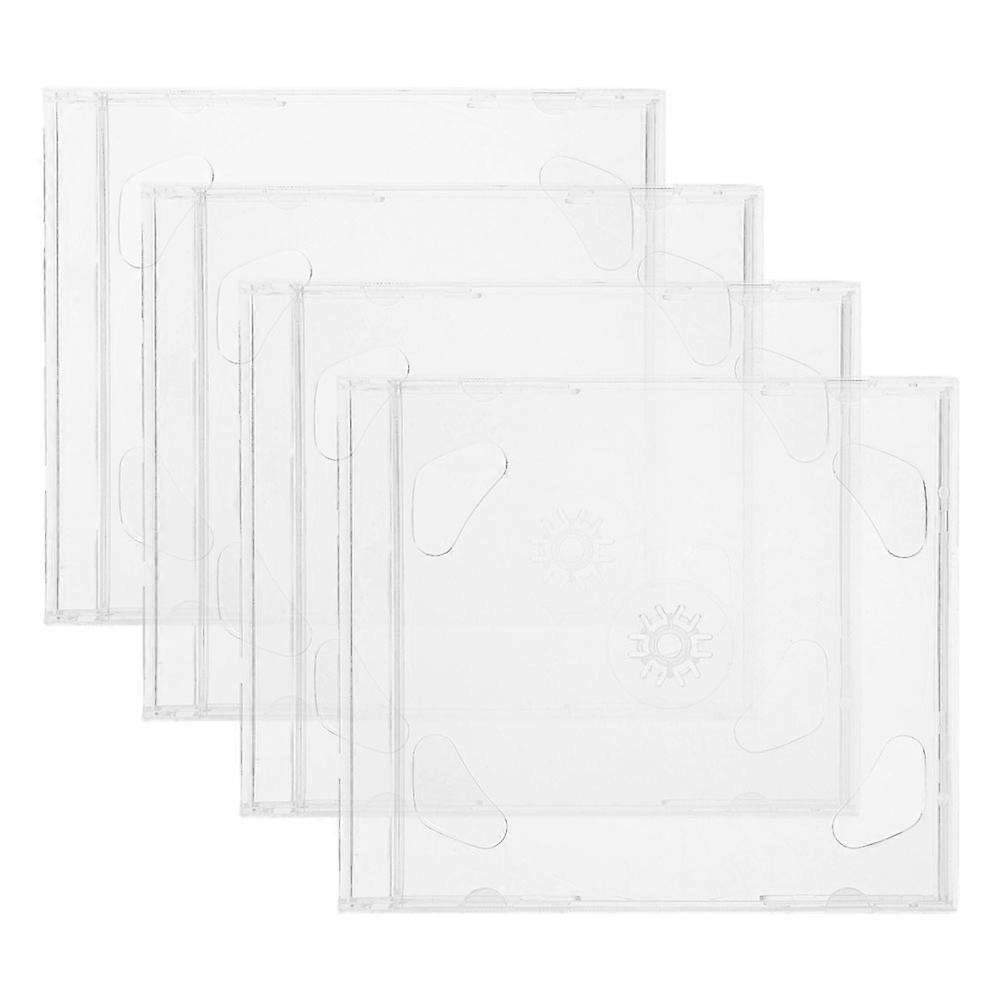 Cd Storage Cases Dvd Storage Box Practical To Use Transparent 4Pcs
