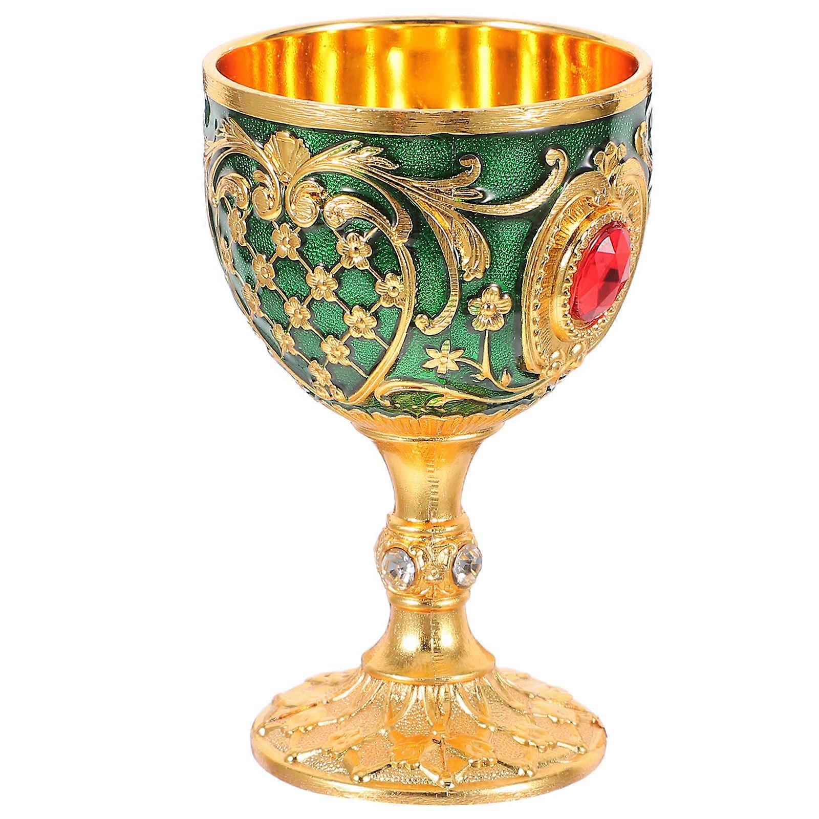 Elegant European Wine Goblet for Home Use with Zinc Alloy Material