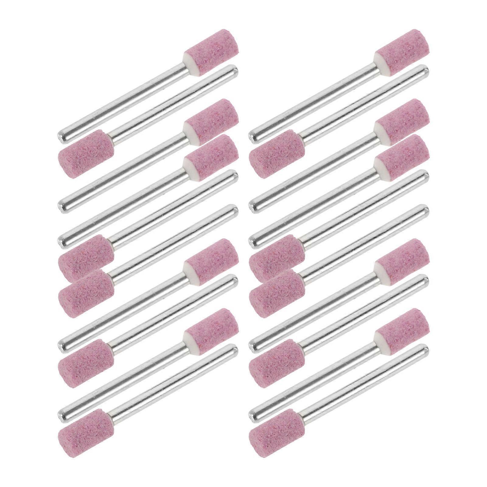 Drill Grinder Bit 50Pcs Sanding Drill Bit 6mm Pink Cylindrical For Workshop DIY Projects