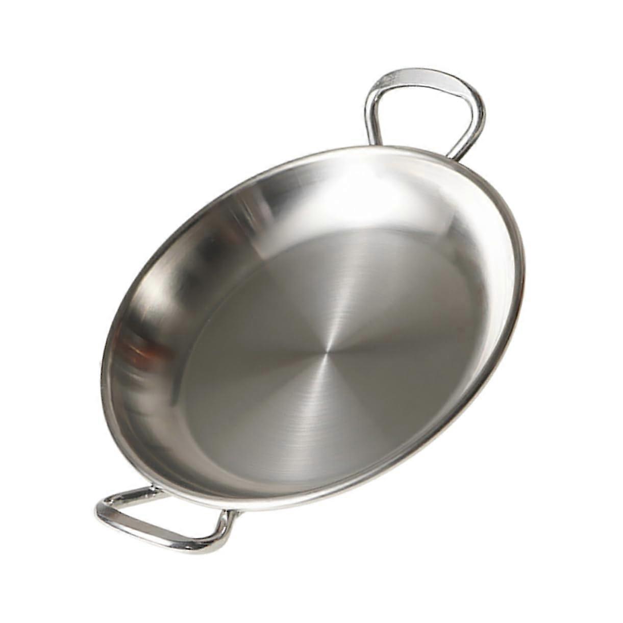Stainless Steel Serving Tray with Double Handles, Mirror Polished, for Snacks and Seafood