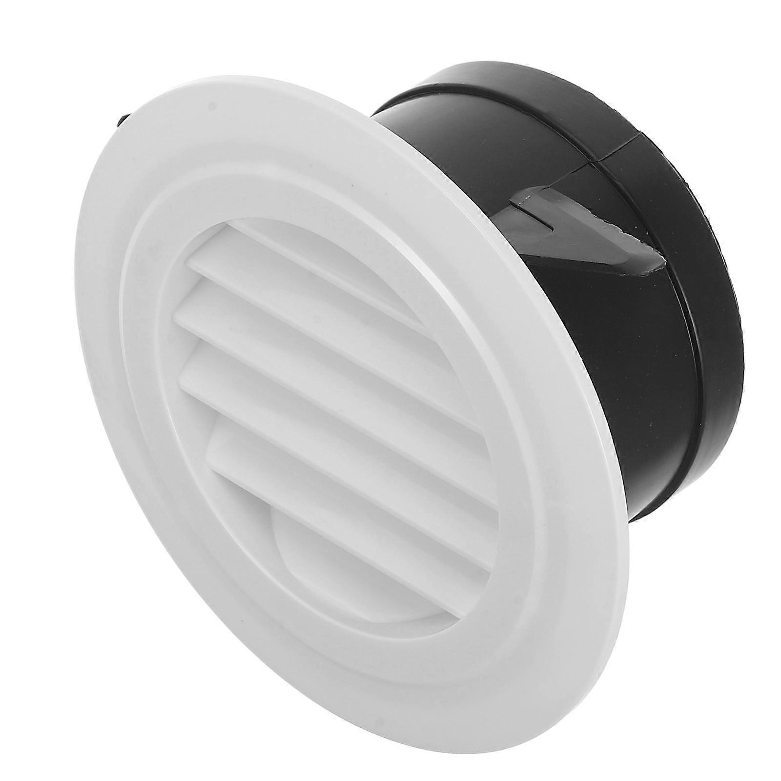 Bathroom And Kitchen Exhaust Durable Round Vent Cover With Built-In Screen For Efficient Ventilation In Black 1Pack
