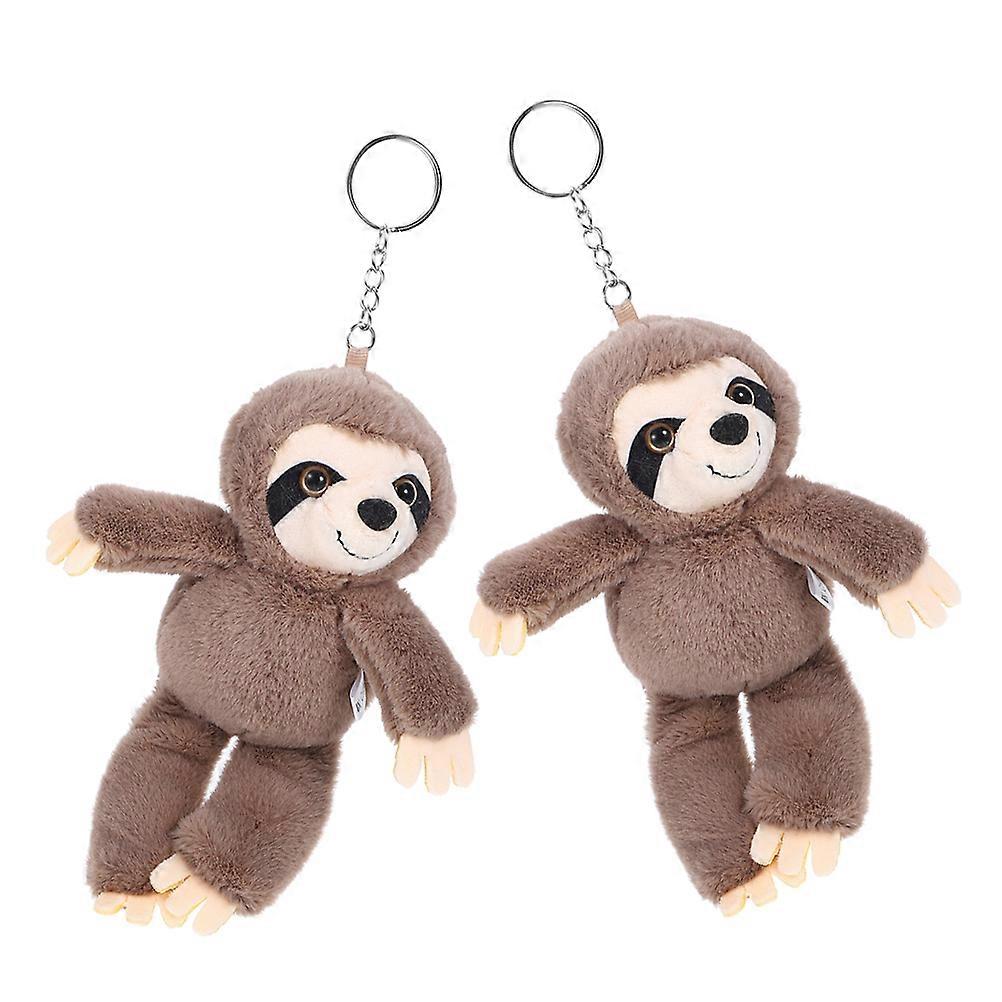 Adorable Sloth Plush Keychains Bag Charm for 2Pcs Accessories