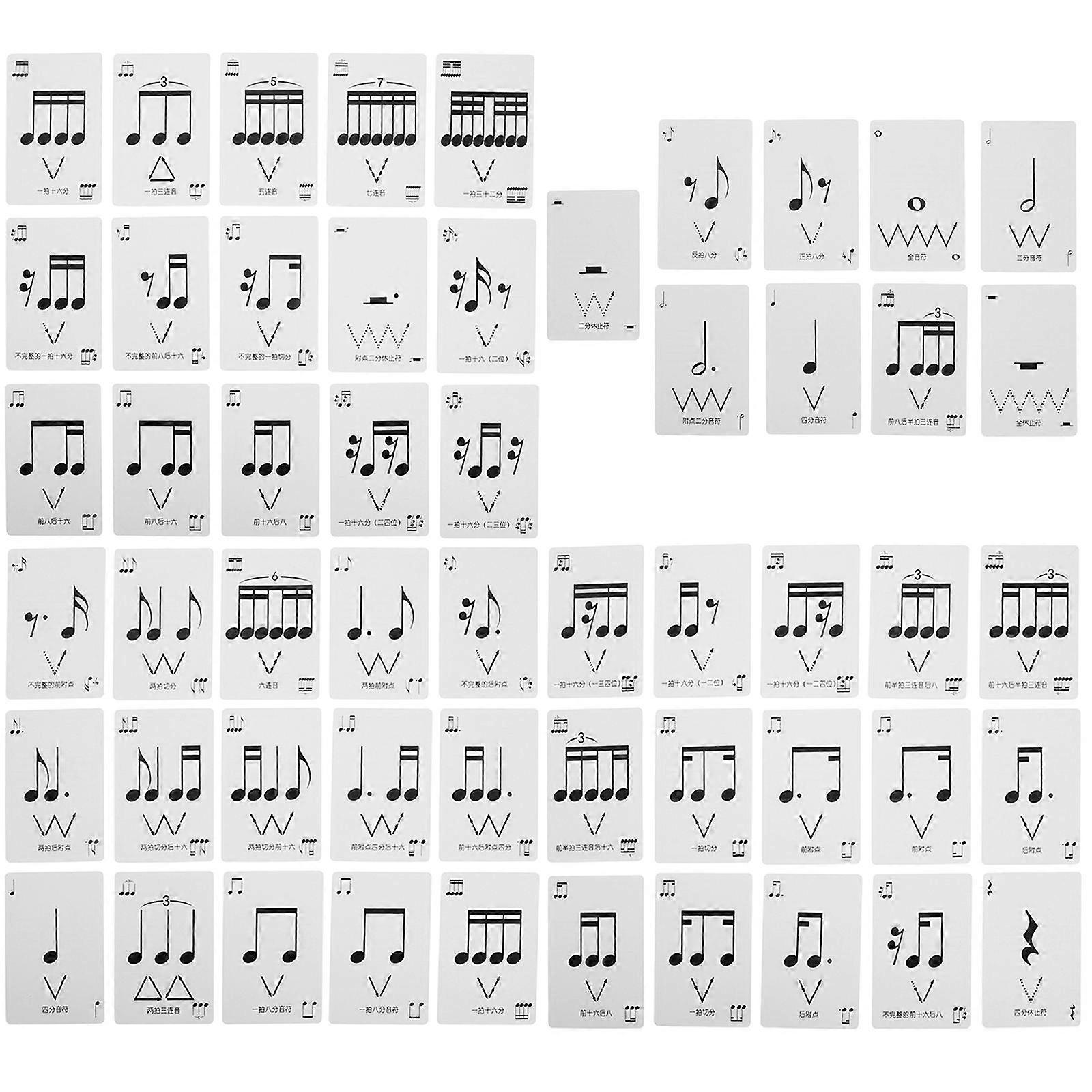 Beginner Music Students Rhythm Cards Set for Music Theory Practice Portable Study Tools