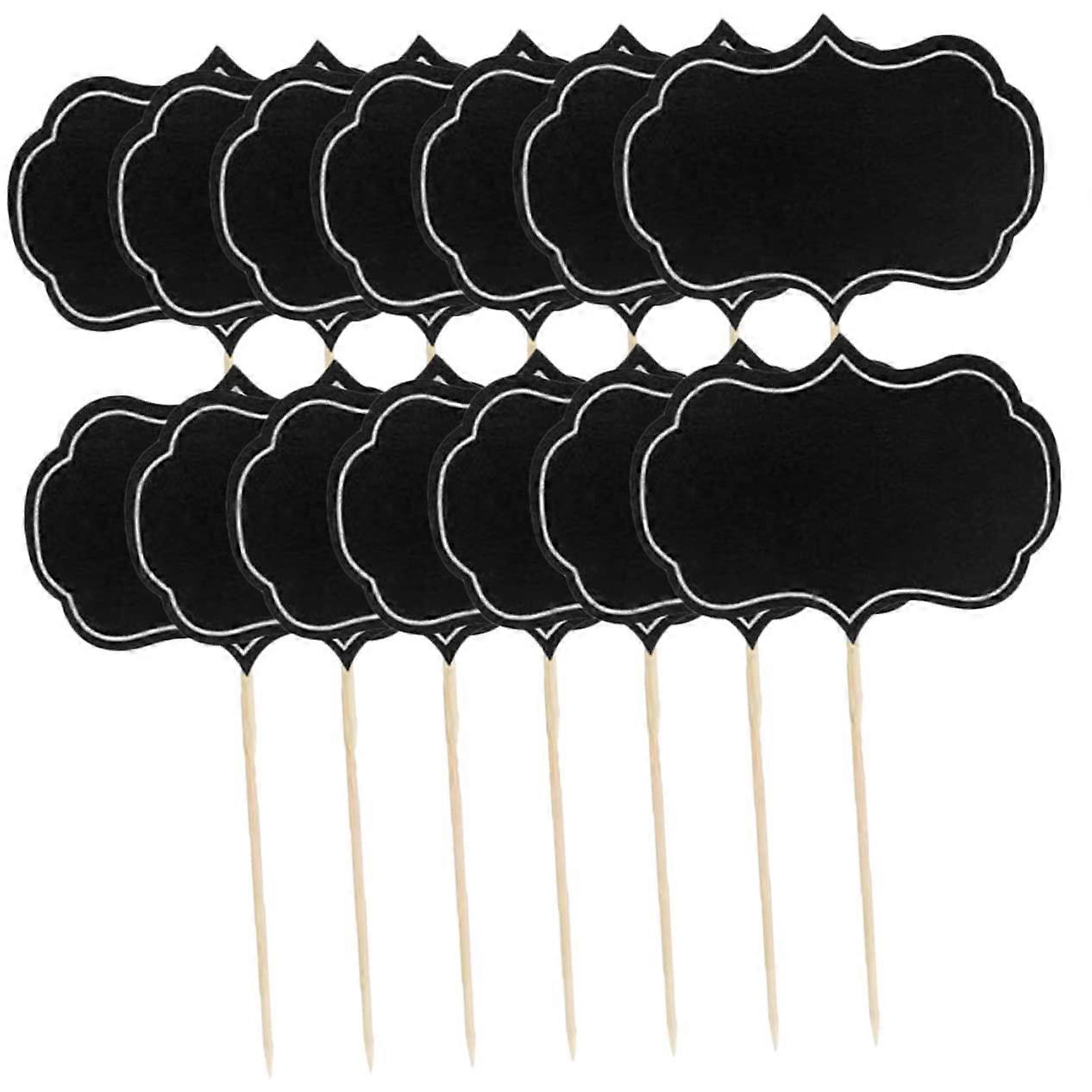 Writable Cupcake Toppers and Cheese Markers Set of 80 for Wedding Buffet Party Food Labels