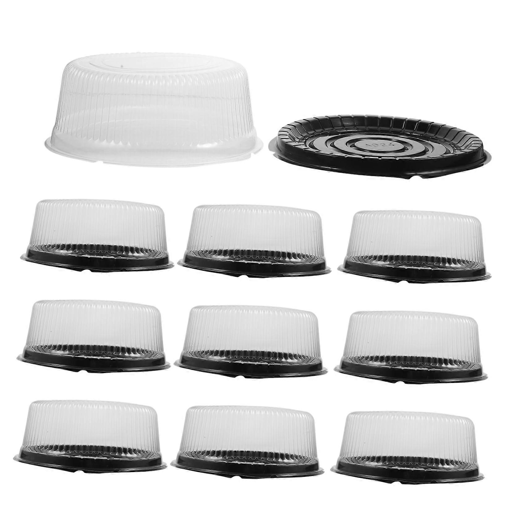 Reusable Round Cake Carrier with Lid for Bakery Desserts Cake Storage Container 10 Pack