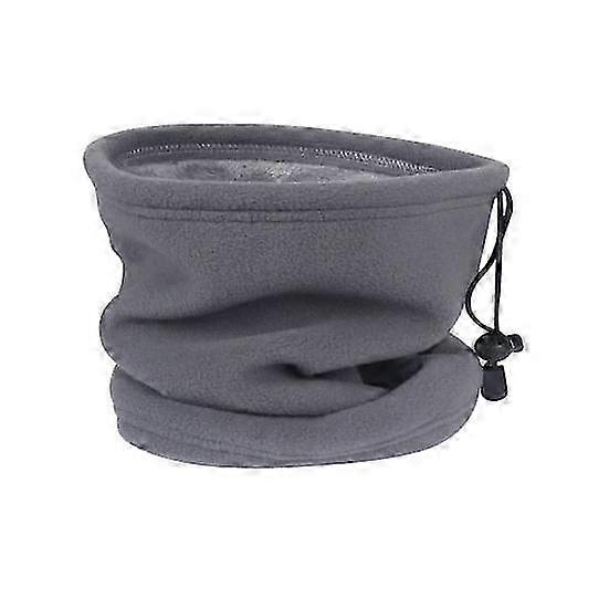 Men's Drawstring Neck Gaiter with Fleece Lining for Winter Warmth