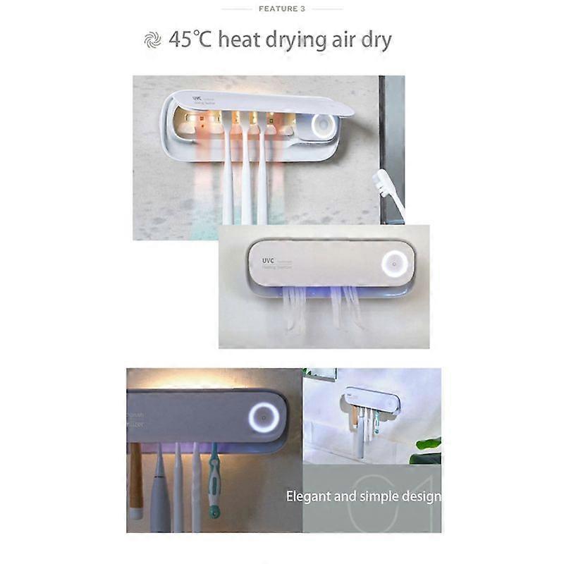 Electric Toothbrush UV Drying Holder Wall Mounted