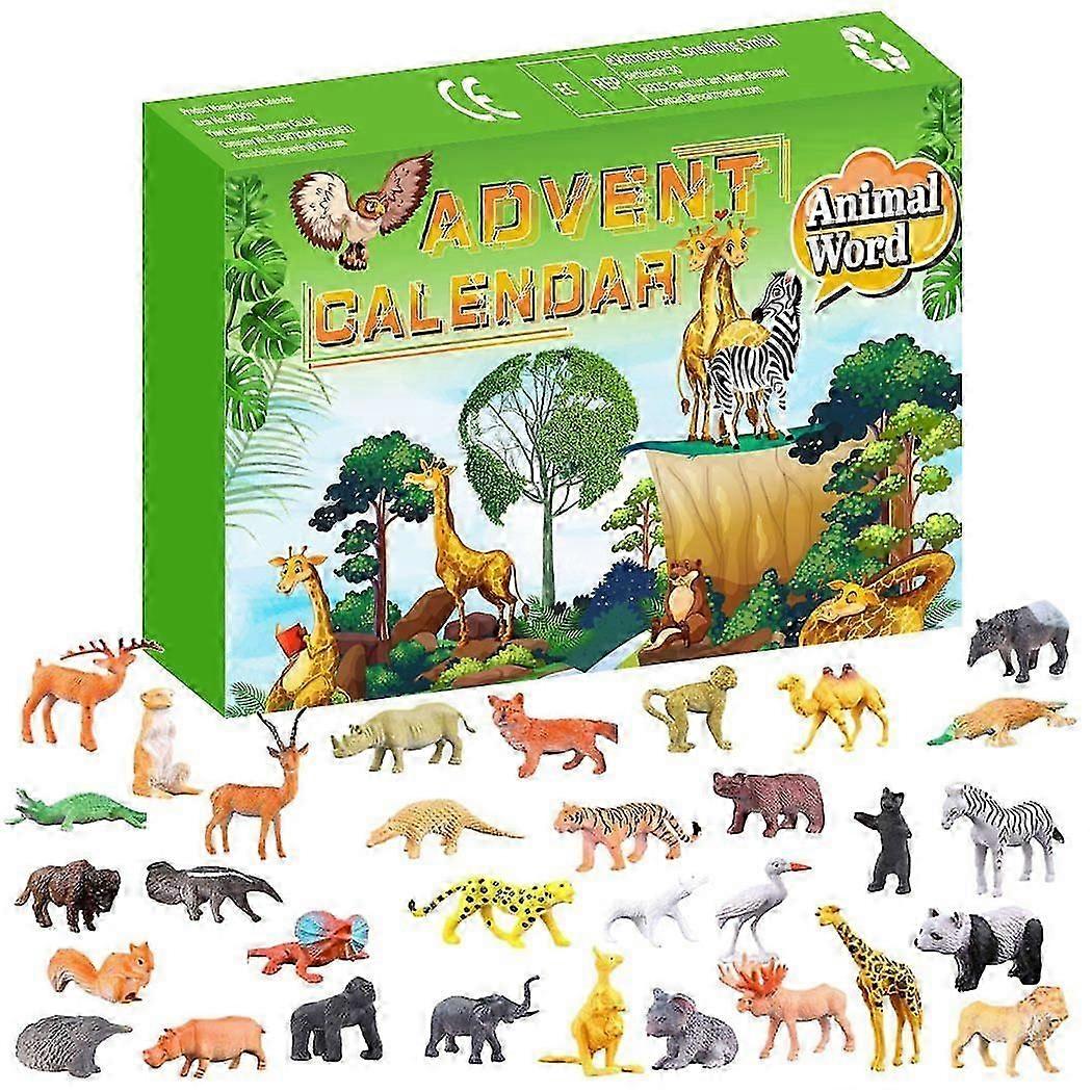 Calendário do Advento 2025 Contagem regressiva para o Natal com animais - Caixa de presente Blind Box