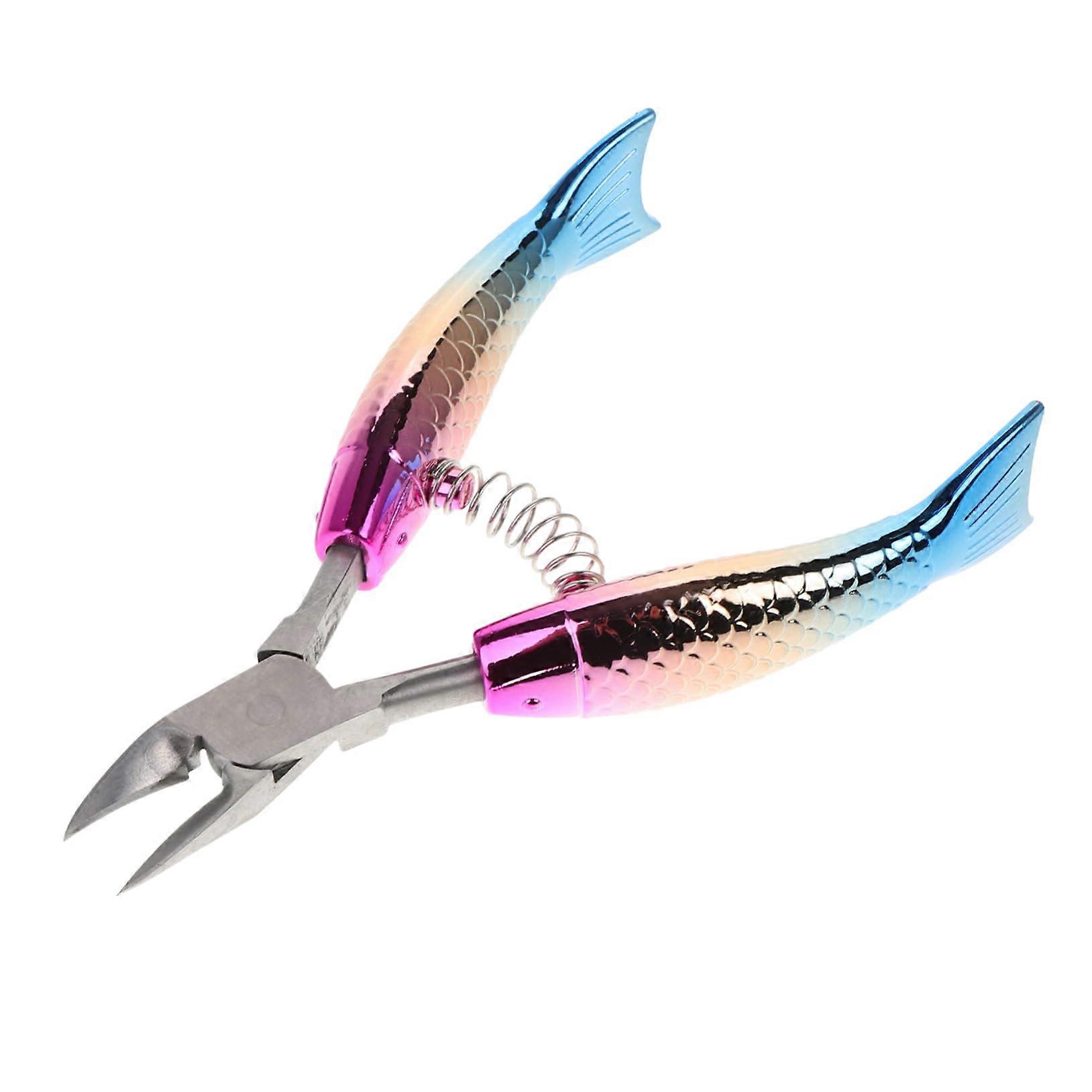 Professional Stainless Steel Cuticle Nipper with Ergonomic DualShape and Stylish Gradient Finish