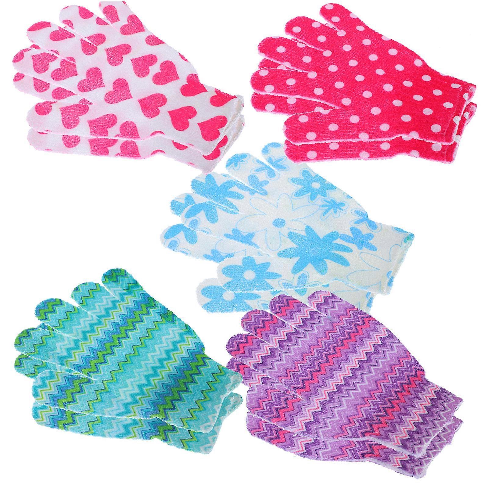 Body Cleaning Glove Back Scrubber for Bathing 20Pcs Assorted Color