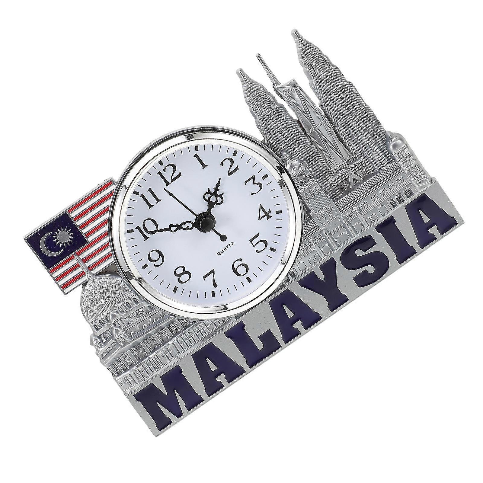 Household Clock Twin Tower Statue for Decoration 4Pcs Battery Operated