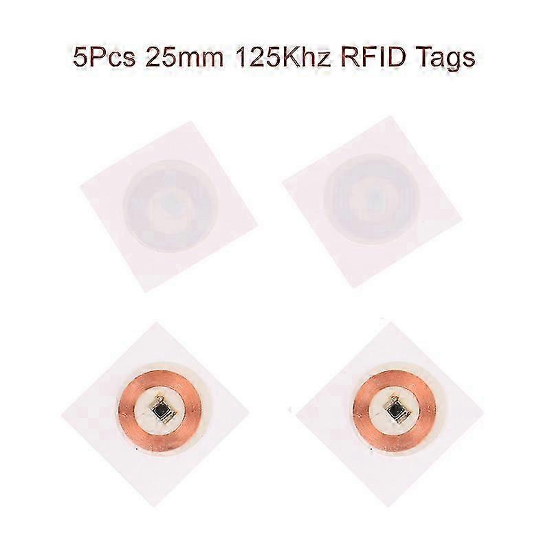 5pcs 25mm 125Khz RFID Tags TK4100 Writable Stickers Proximity C