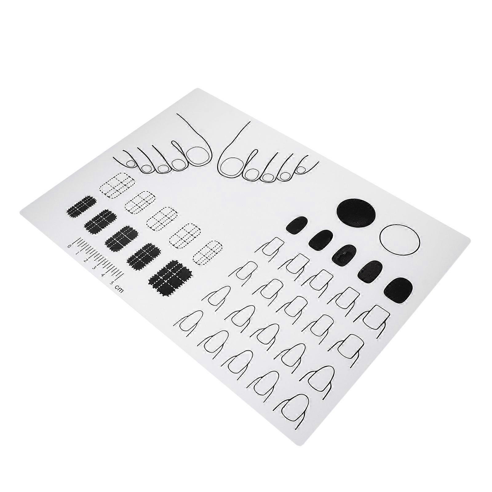 Acrylic Nail Mat Silicone Trainer Sheet for DIY Application Practice