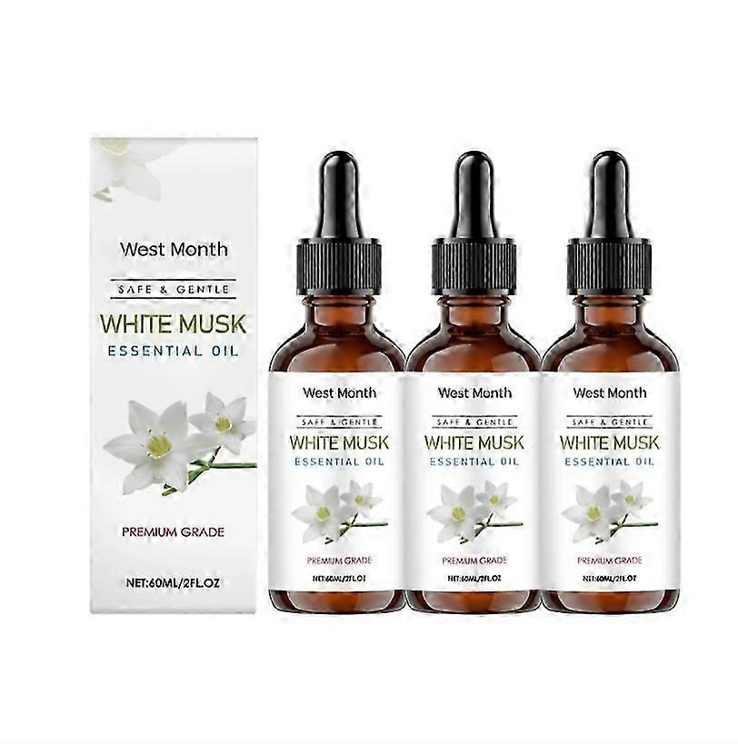 1-5x White Musk Essential Oil - Hydrating, Aromatherapy & Diffuser Use, 60ml