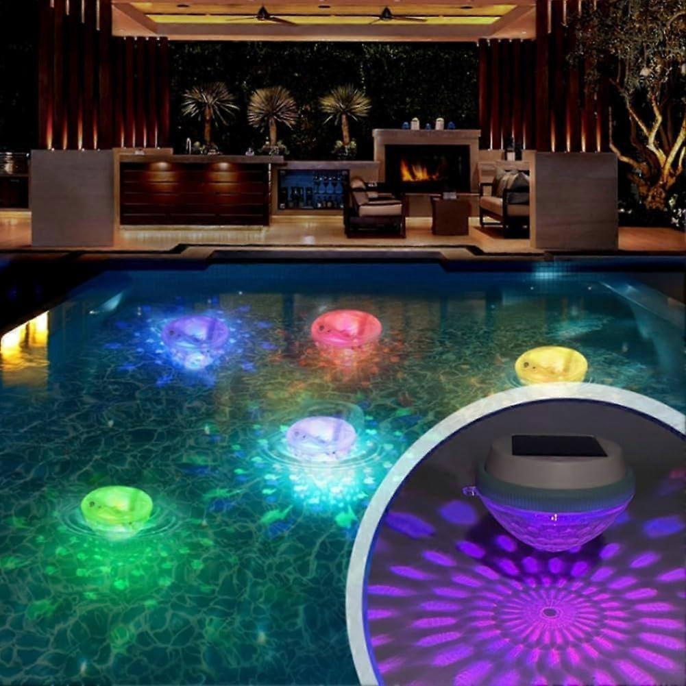 Solar Floating Pool Light Waterproof LED Color Changing For Outdoor Pools Gardens Fountains And Parties Peach Color