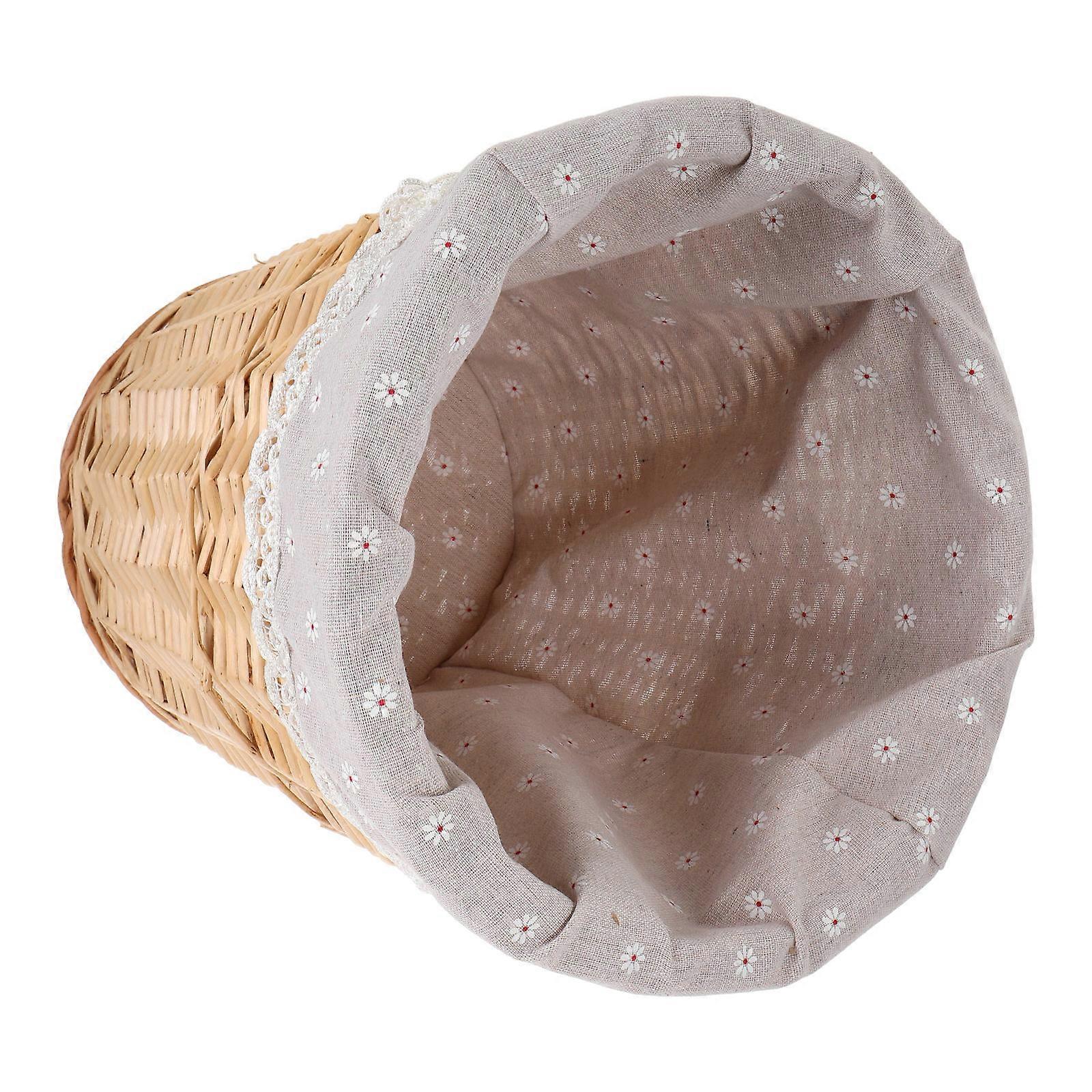 Beige Straw Woven Laundry Basket for Convenient Home Organization Multifunctional Storage Solution 24.5in