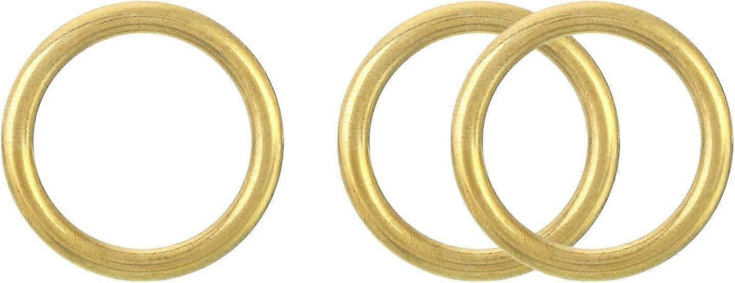 O Ring Buckle, Brass Seamless Welded Circle Loop for Luggage Webbing DIY