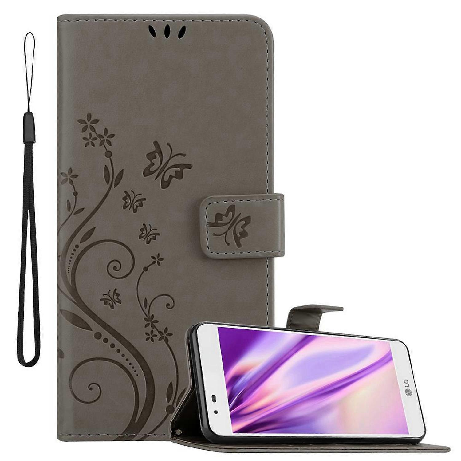 LG K7 2016 Protective Case - with Floral Pattern and Card Slot