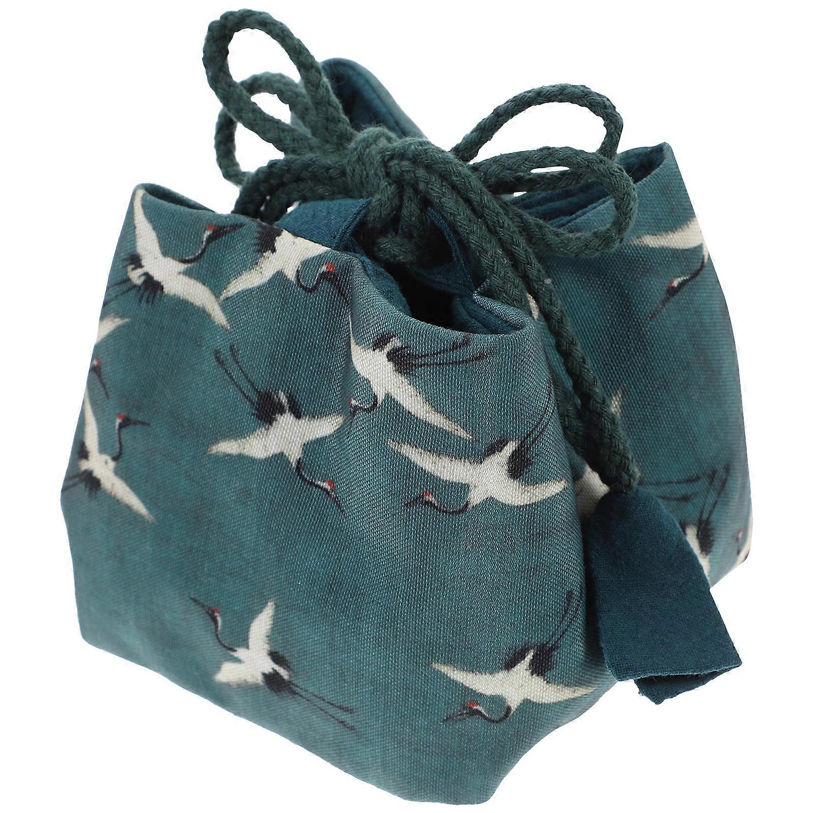 Decorative Teacup Pouch for Storage Use with 4Pcs Tea Tools Carrying Bag