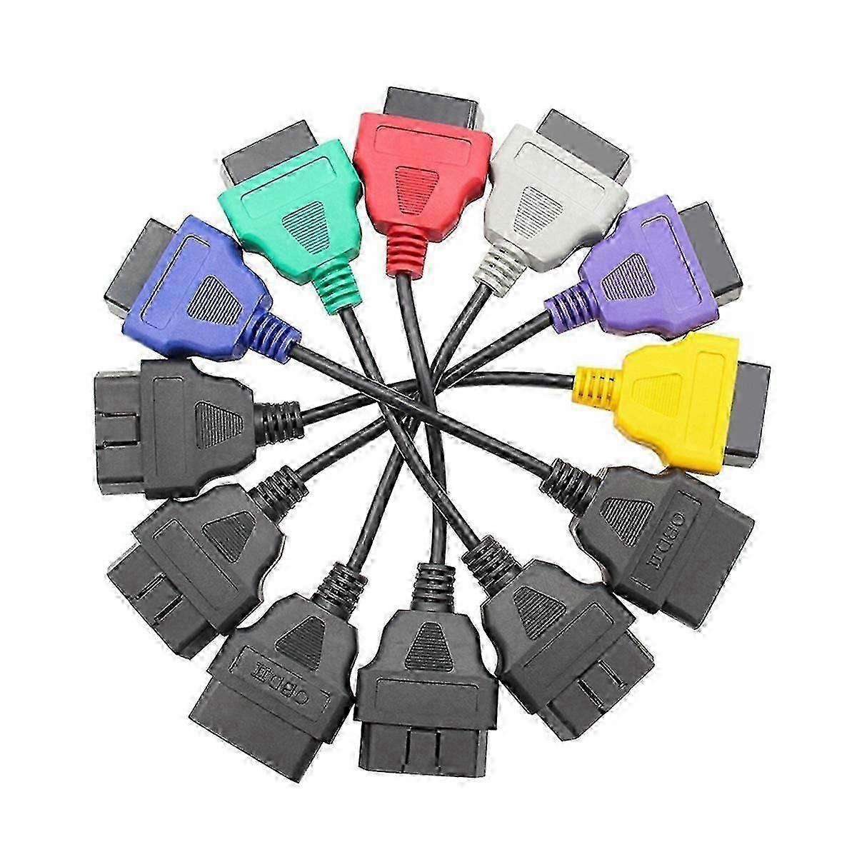 For Fiat ECU Scan 6 Color Adapter MultiECUScan OBD 2 Connector